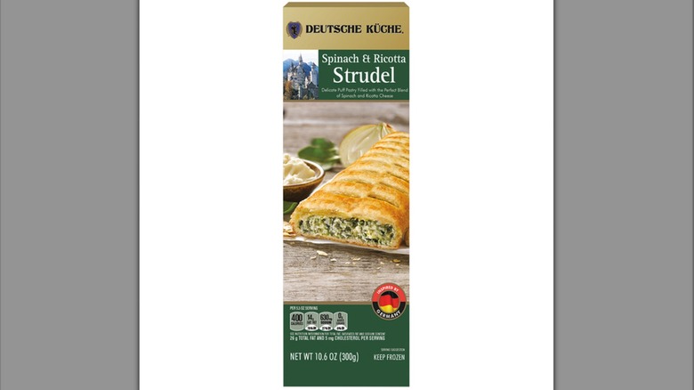 A bag of Deutsche Küche Spinach and Ricotta Strudel