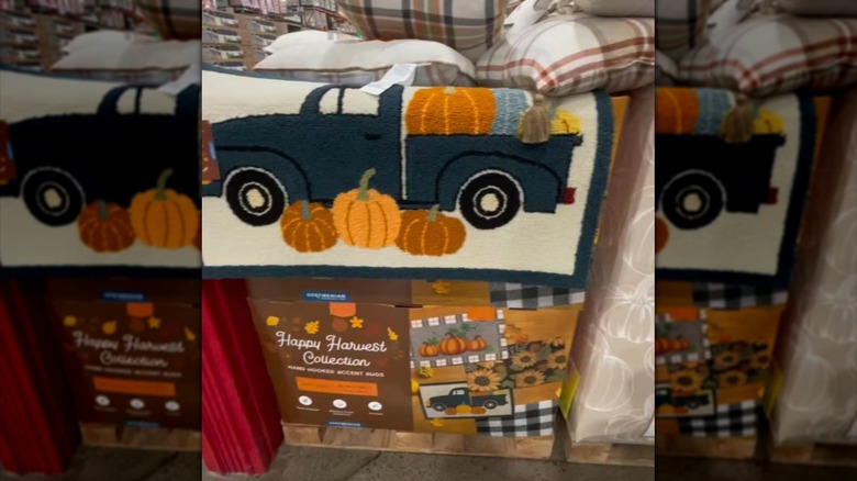 Fall-themed accent rugs at Costco