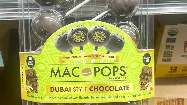 Package of Macarooz Dubai Chocolate Cake Pops at Costco
