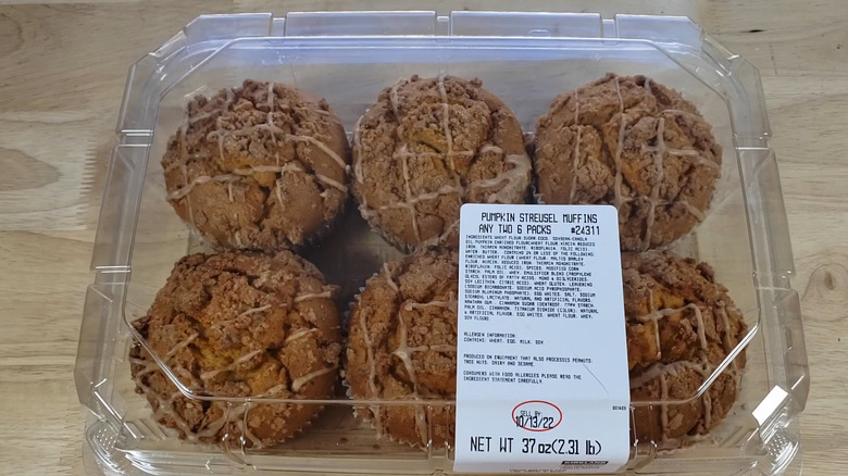 Package of Pumpkin Streusel Muffins from Costco