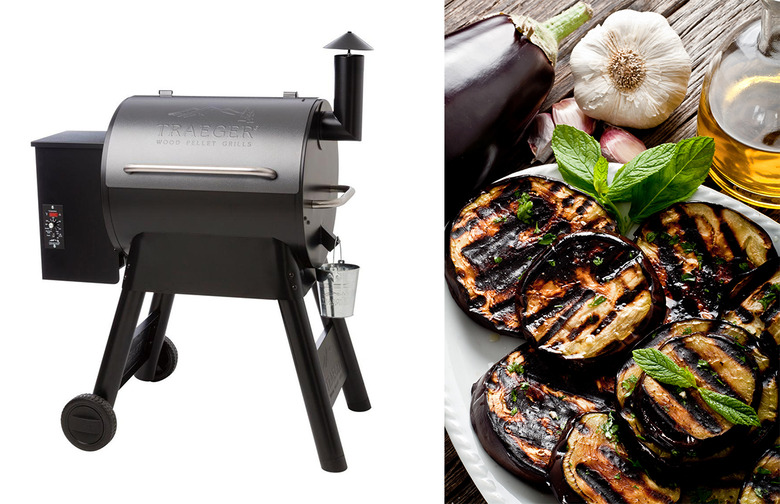   Eastwood 22 Wood Fired Grill in Silver Vien, $699.99 