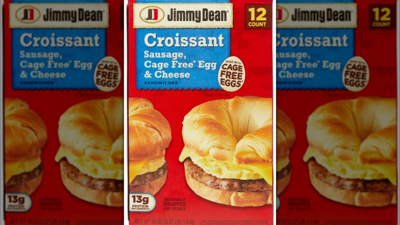 Box of Jimmy Dean Sausage, Egg & Cheese Croissants
