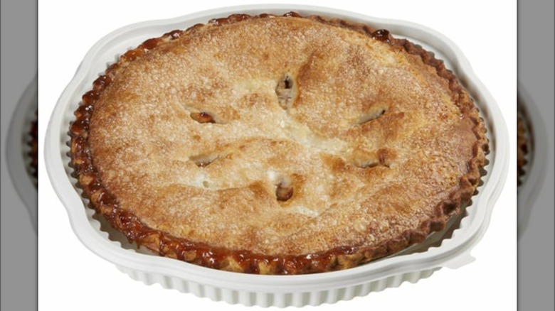 Kirkland Signature Apple Pie in a disposable tray