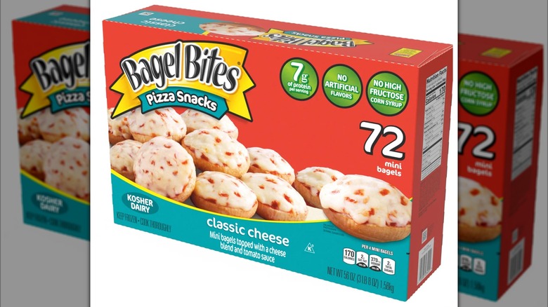 A large box of Ore-Ida Classic Cheese Bagel Bites