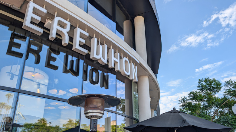 The glass window storefront of an Erewhon.