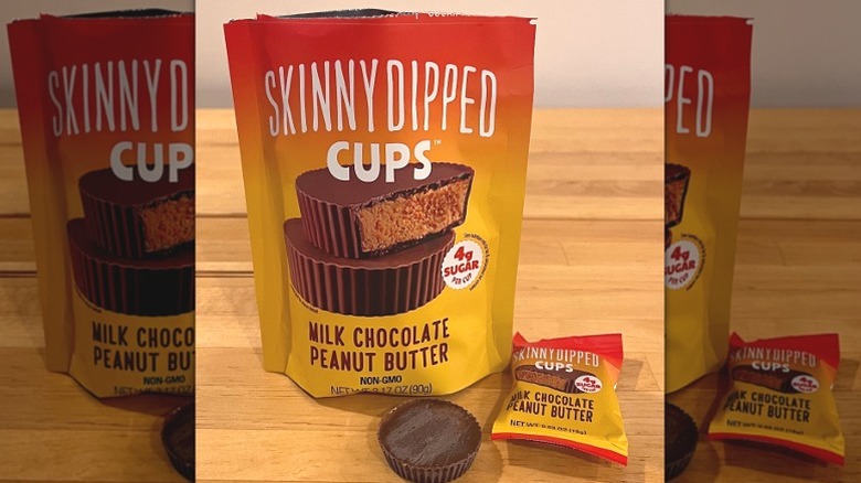 Skinny dipped peanut butter cup package