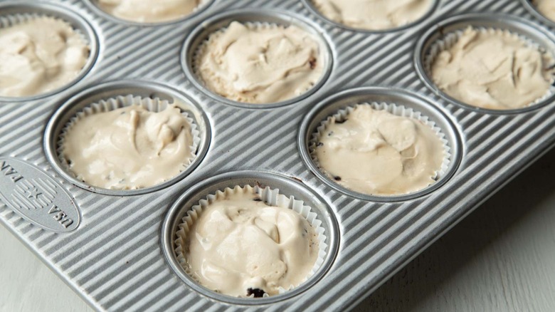 ice cream in muffin cups