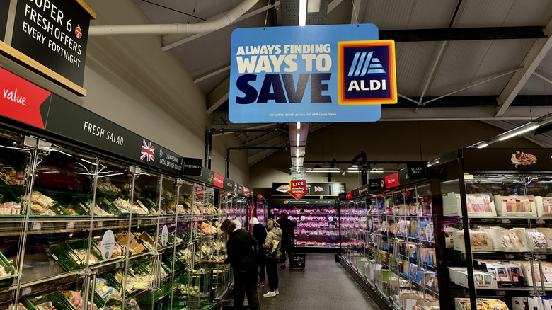Inside an Aldi grocery store