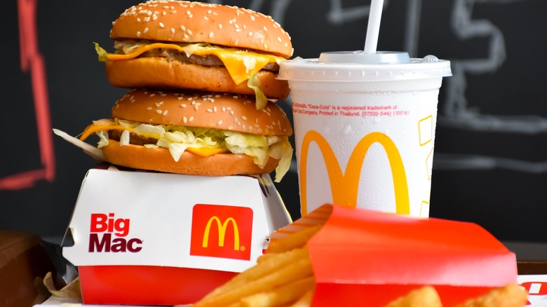 McDonald's burgers and fries