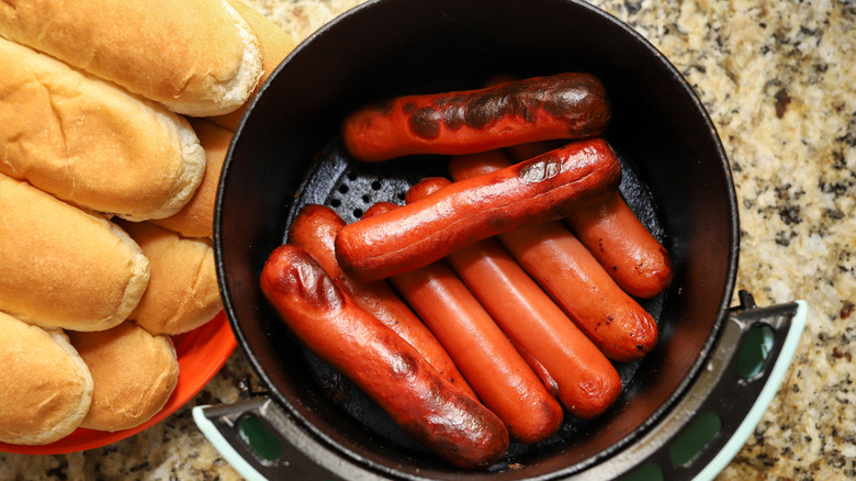 Hot dogs in air fryer