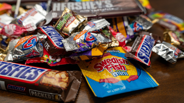 Pile of various candies