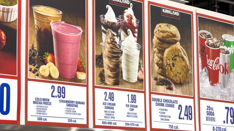Costco food court menu