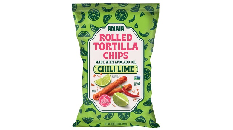 Bag of Amaia Rolled Tortilla Chips Made with Avocado Oil