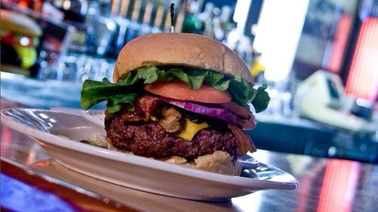 A burger at Tessaro's