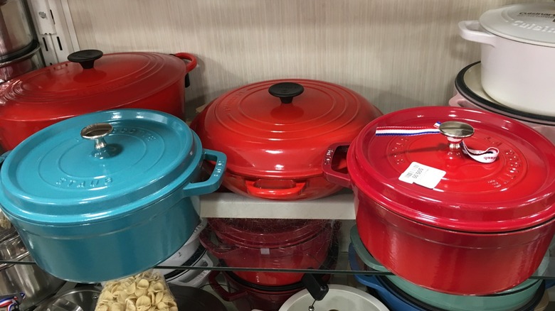 Staub and Le Creuset cookware at HomeGoods
