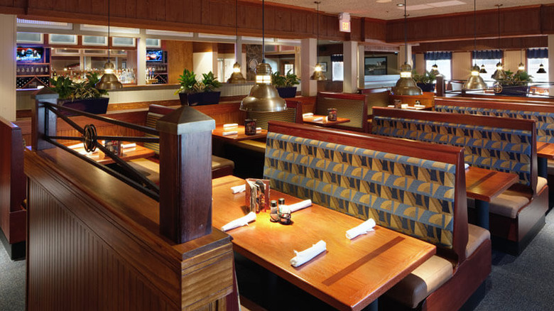 The interior of a Red Lobster restaurant before renovations