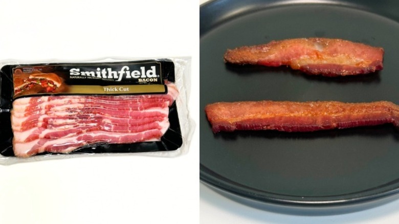 Smithfield bacon cooked and packaged
