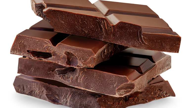 stack of chocolate bars