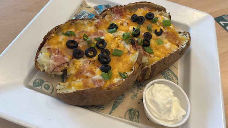 loaded McAlister's Deli baked potato