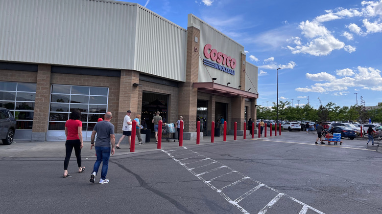 Customers entering and leaving a Costco in Salt Lake City, Utah