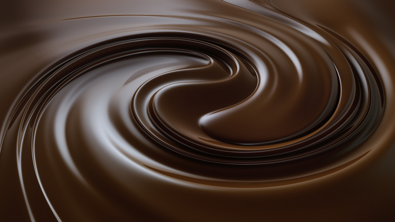 Liquid chocolate swirl