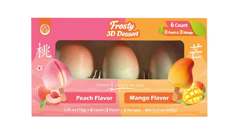 Package of Frosty Peach and Mango Fruit Shaped Ice Cream