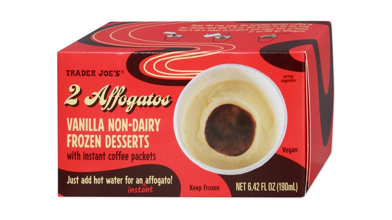 A box of Trader Joe's instant affogato two-pack