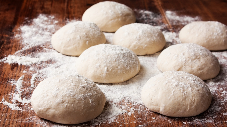 balls of pizza dough