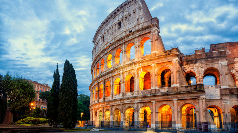 The Colosseum in Rome, pictured in the morning