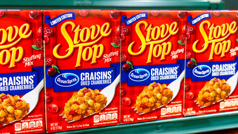 Boxes of Stove Top Stuffing mix