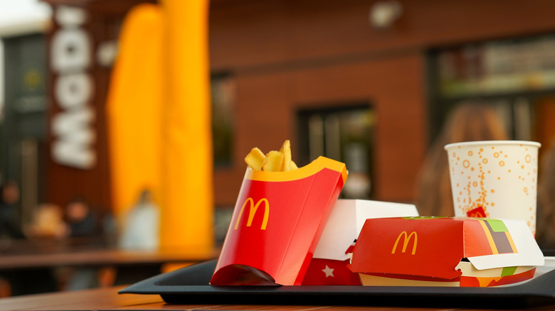 A McDonald's meal on a table