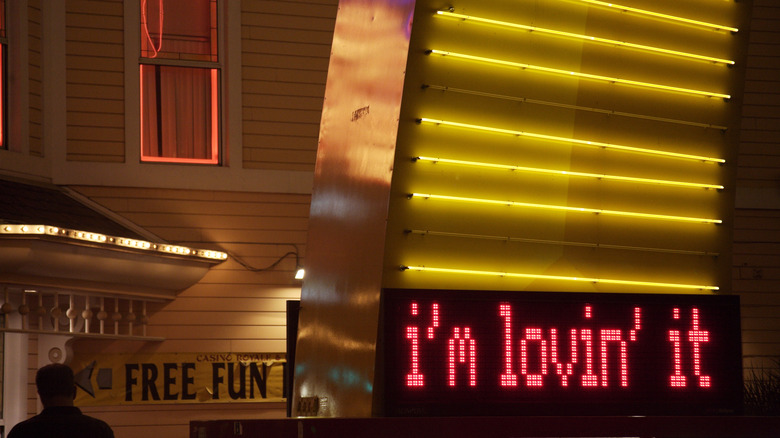 A McDonald's slogan in Las Vegas