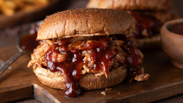 Barbecue pork sandwich