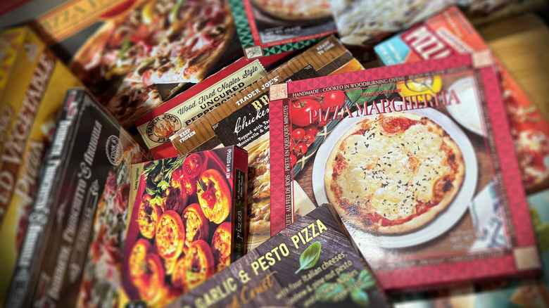A variety of Trader Joe's frozen pizzas