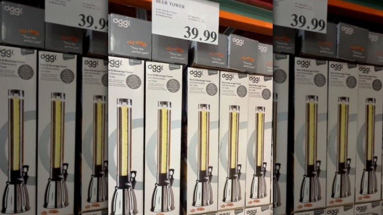 Beer tower being sold at Costco