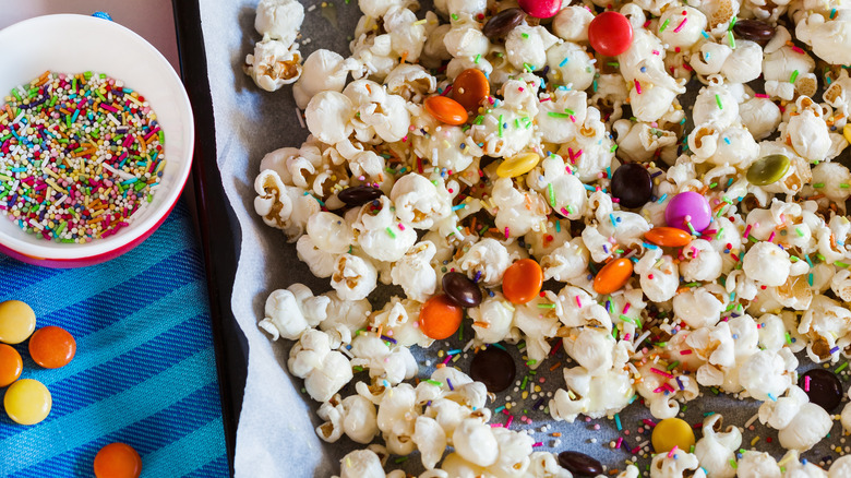 Popcorn mixeed with candy
