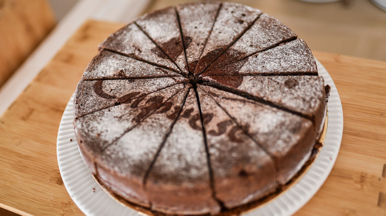 Torta Caprese with decorative sugara