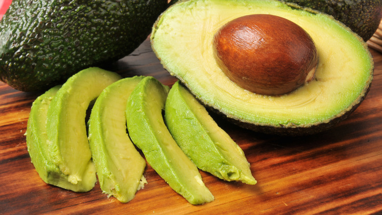 Slices of avocado