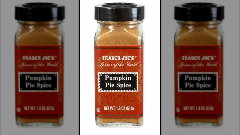 A bottle of Trader Joe's pumpkin pie spice