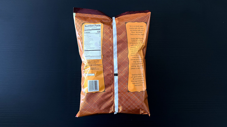 back of Crunchy Curls bag