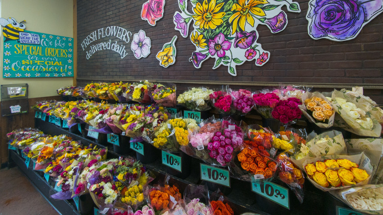 Flower section at Trader Joe's