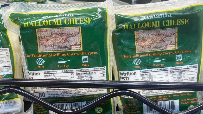 Trader Joe's halloumi cheese packages