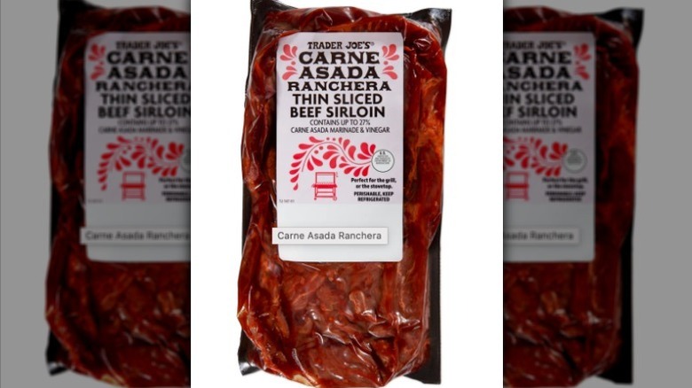 Carne asada ranchera on white background