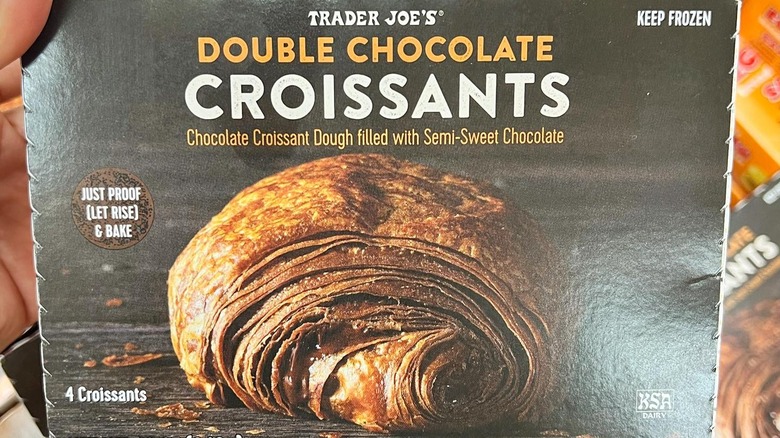 Trader Joe's double chocolate croissants package
