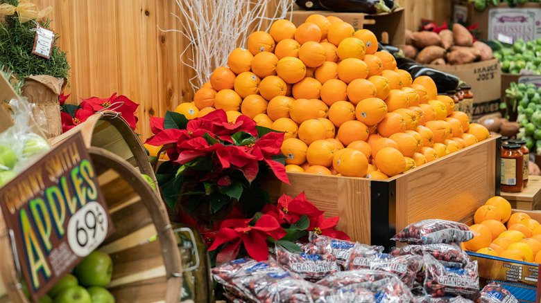 Trader Joe's display of oranges
