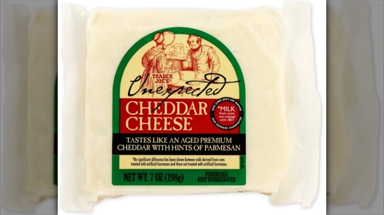 Unexpected Cheddar on white background