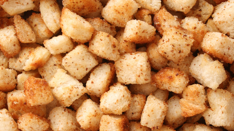 Pile of croutons