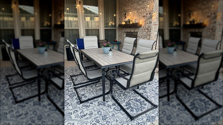 Hampton Bay Glenridge Falls 7-piece metal padded set