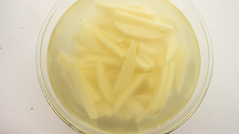 french fries in water 