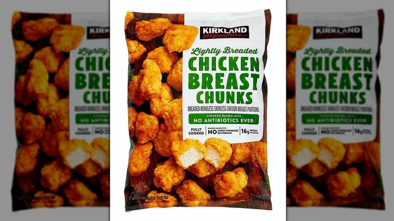 Bag of Kirkland Signature Lightly Breaded Chicken Breast Chunks